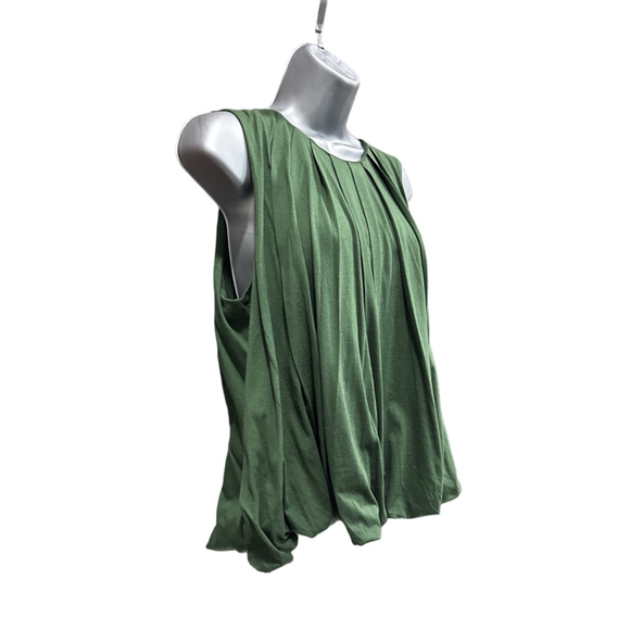 NWT Madewell Sleeveless Crewneck Bubble Top size medium in green - Picture 7 of 9